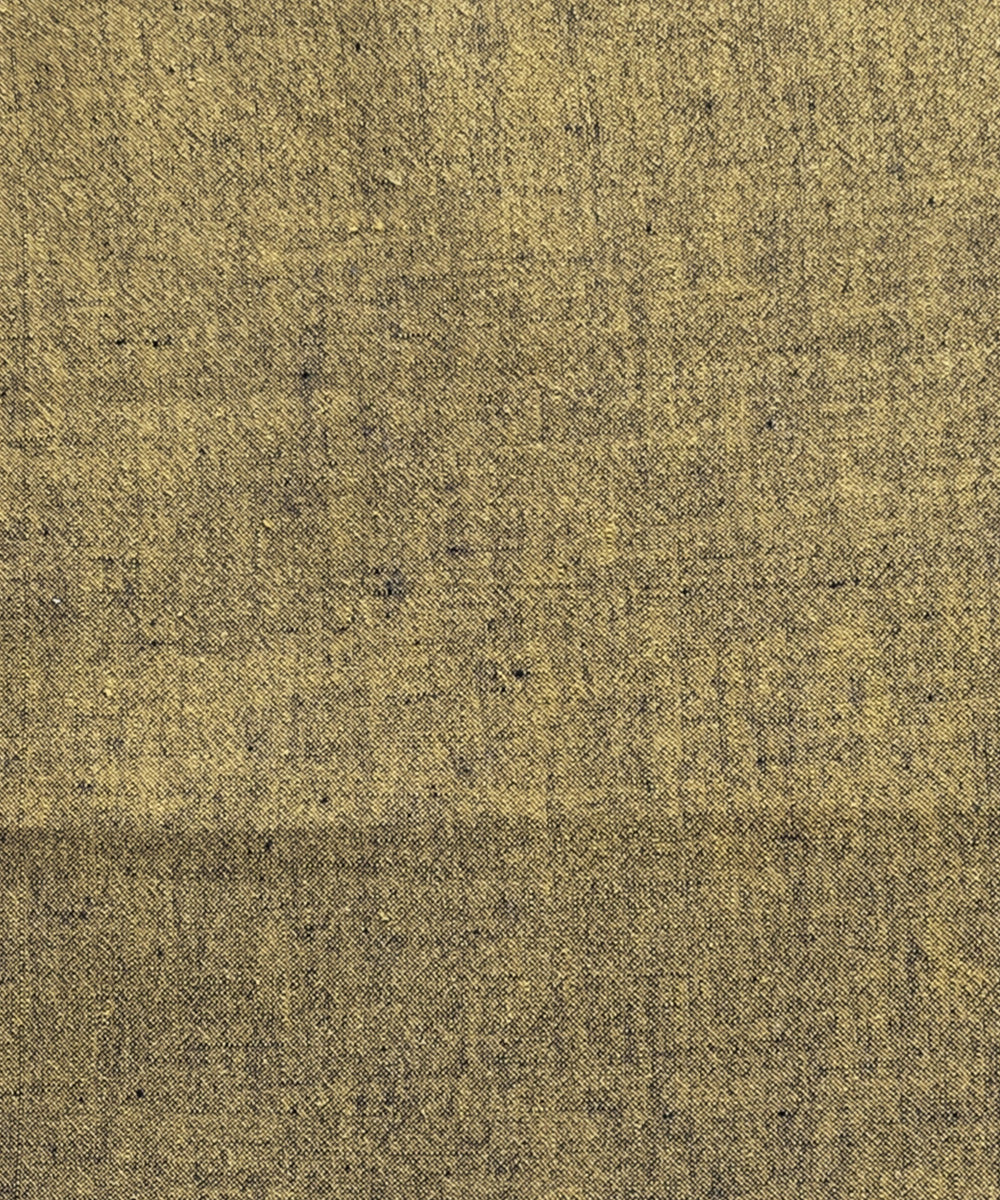 2.5m Yellow black handspun handloom cotton kurta material