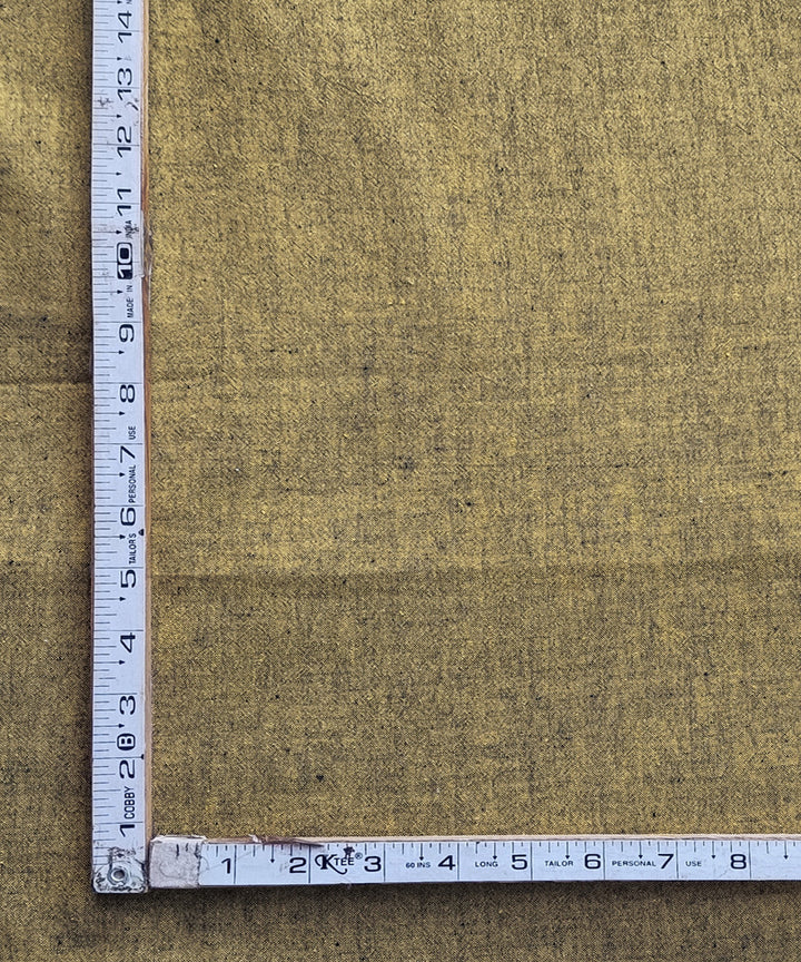 2.5m Yellow black handspun handloom cotton kurta material