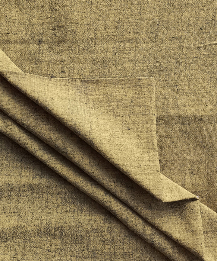 2.5m Yellow black handspun handloom cotton kurta material