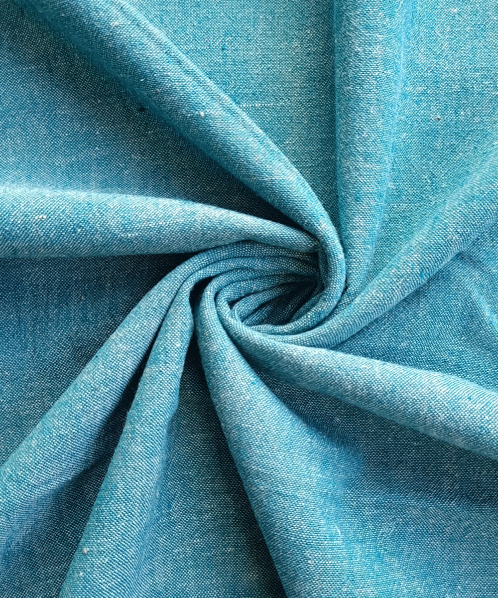 2.5m Tiffany blue handspun handloom cotton kurta material