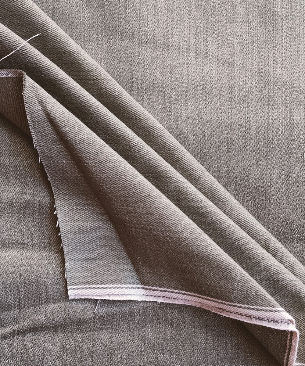 2.5m Dark grey handspun handloom cotton trouser and jacket material