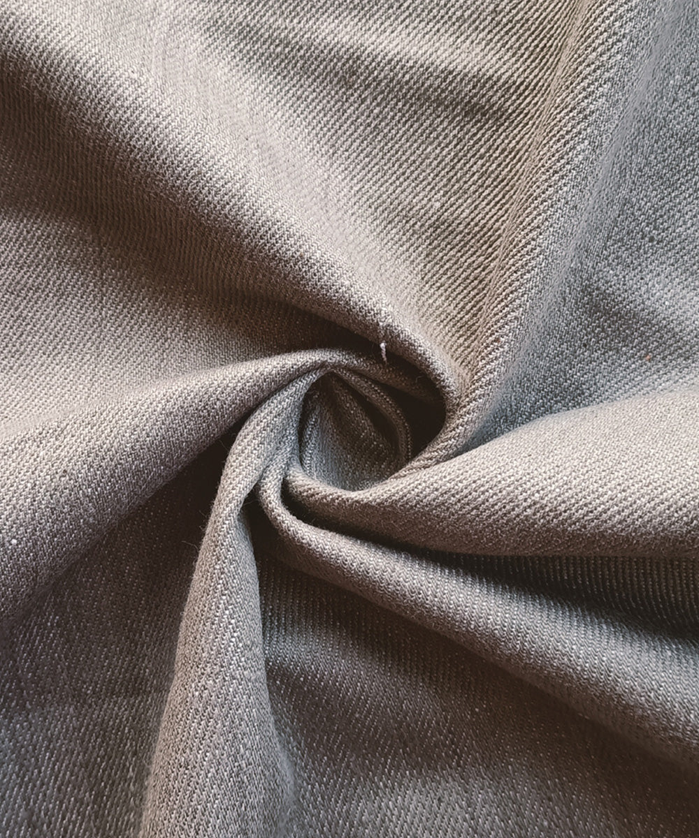 2.5m Dark grey handspun handloom cotton trouser and jacket material