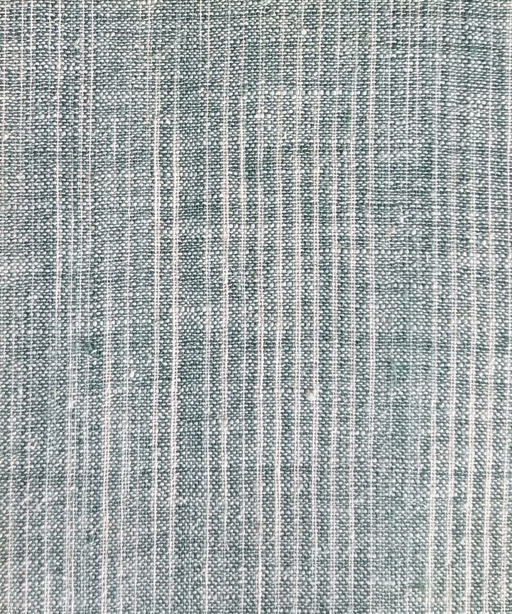 2.5m Green white handspun handloom cotton kurta material