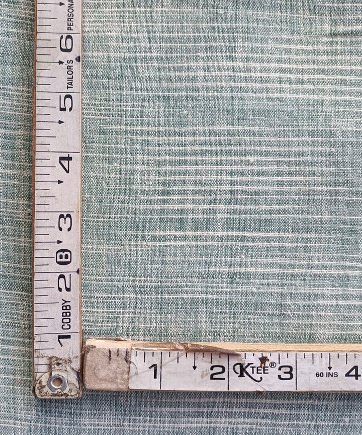 2.5m Green white handspun handloom cotton kurta material