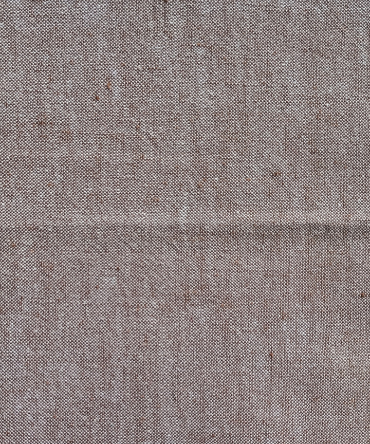 2.5m Brown white handspun handloom cotton kurta material