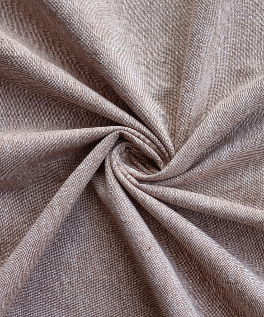 2.5m Brown white handspun handloom cotton kurta material