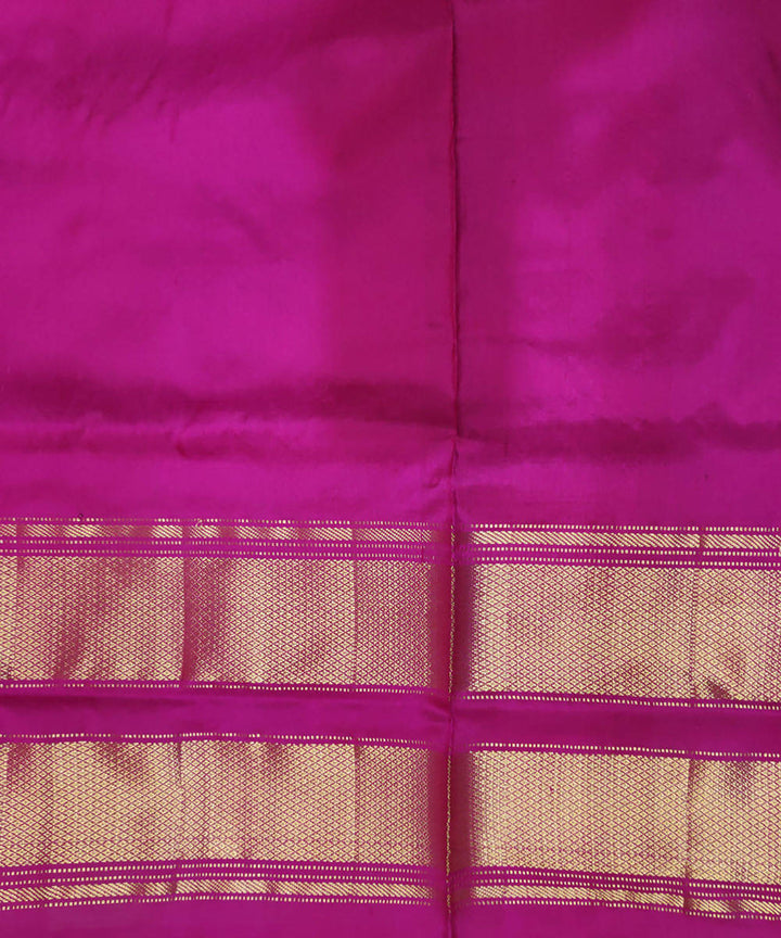 Green pink handloom ikkat silk pochampally saree