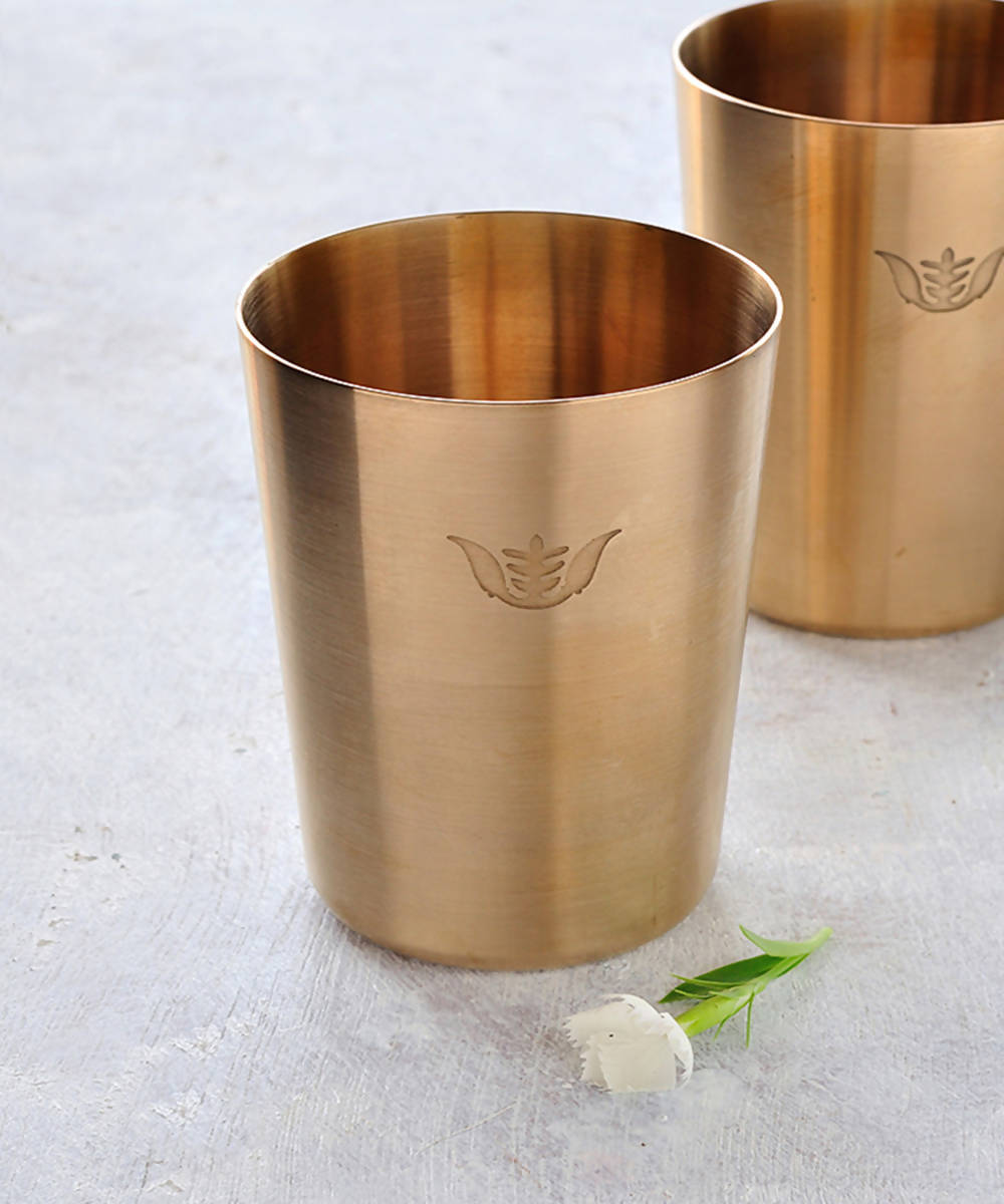 Handmade copper beverage glass tall (set of 2)