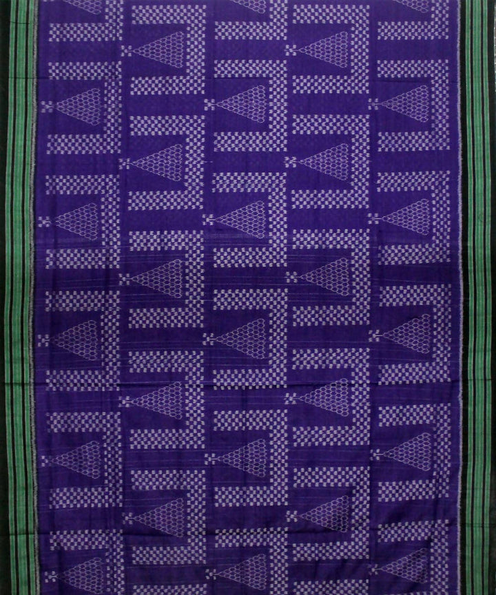 Purple Black Nuapatna Cotton Saree
