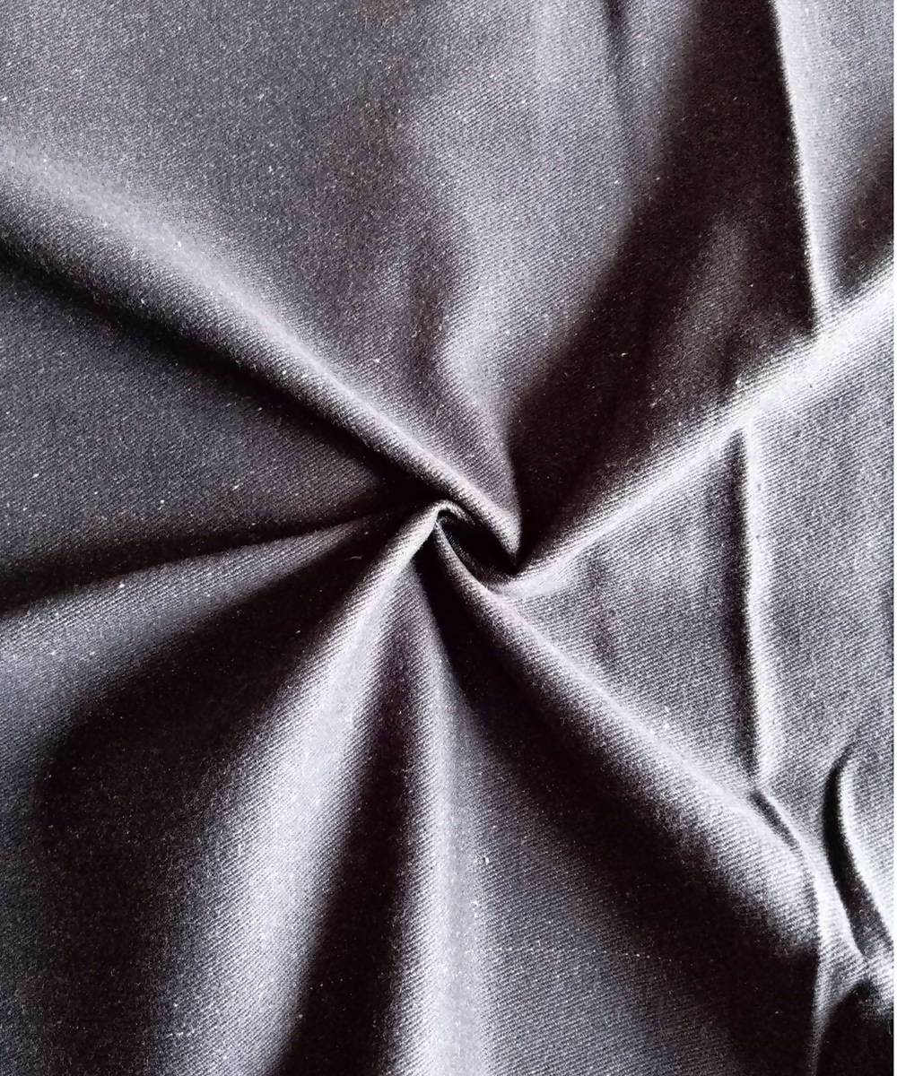 2.5m Black white handspun handwoven cotton Denim trouser and jacket fabric