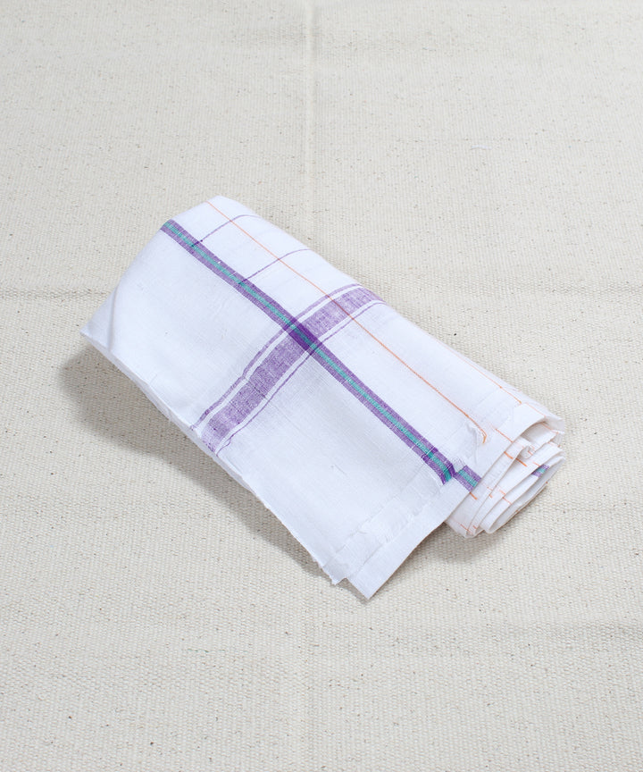 Handloom Multicolor Checks White Cotton Towel