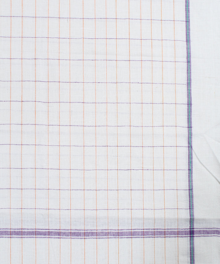 Handloom Multicolor Checks White Cotton Towel