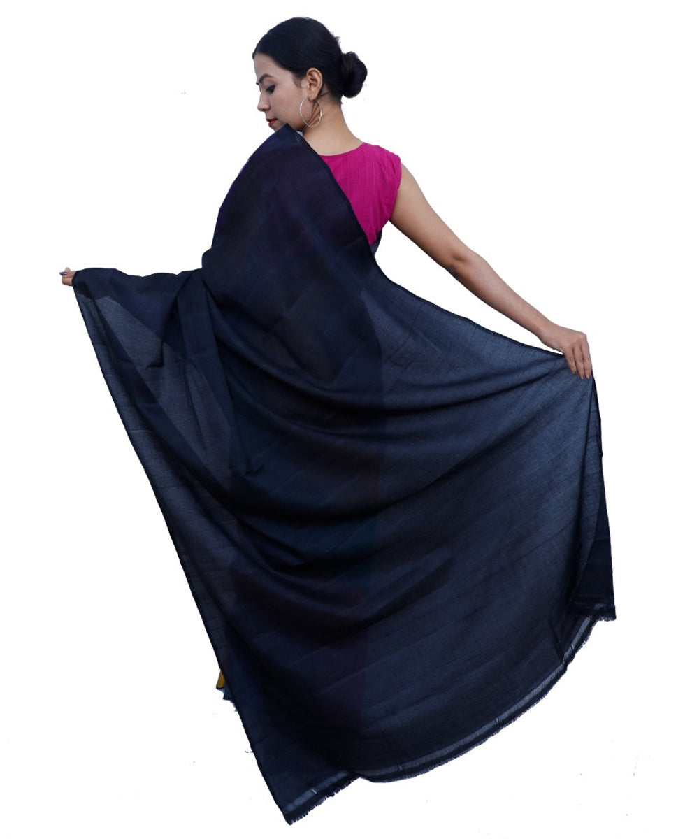 Multicolour handwoven natural dye tussar silk saree