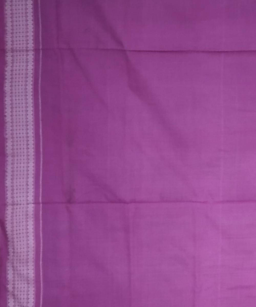 Black boysenberry handloom ikat cotton sambalpuri saree