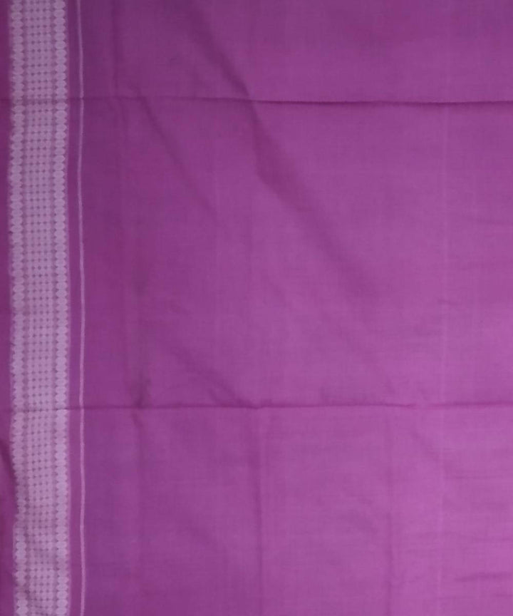 Black boysenberry handloom ikat cotton sambalpuri saree