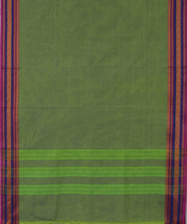 Pale green cotton handwoven venkatagiri saree