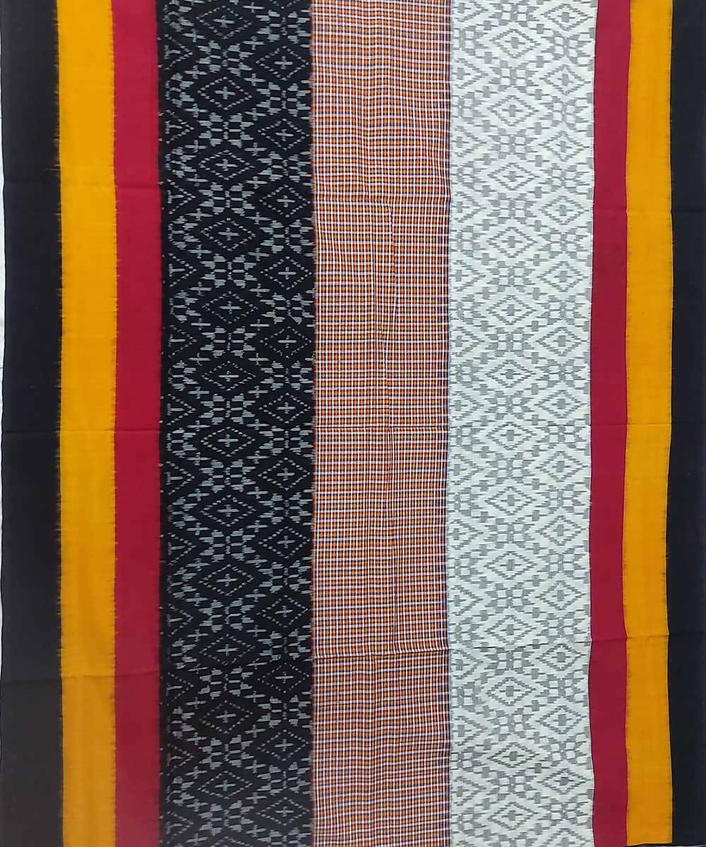 Multi colour handloom cotton ikat pochampally saree