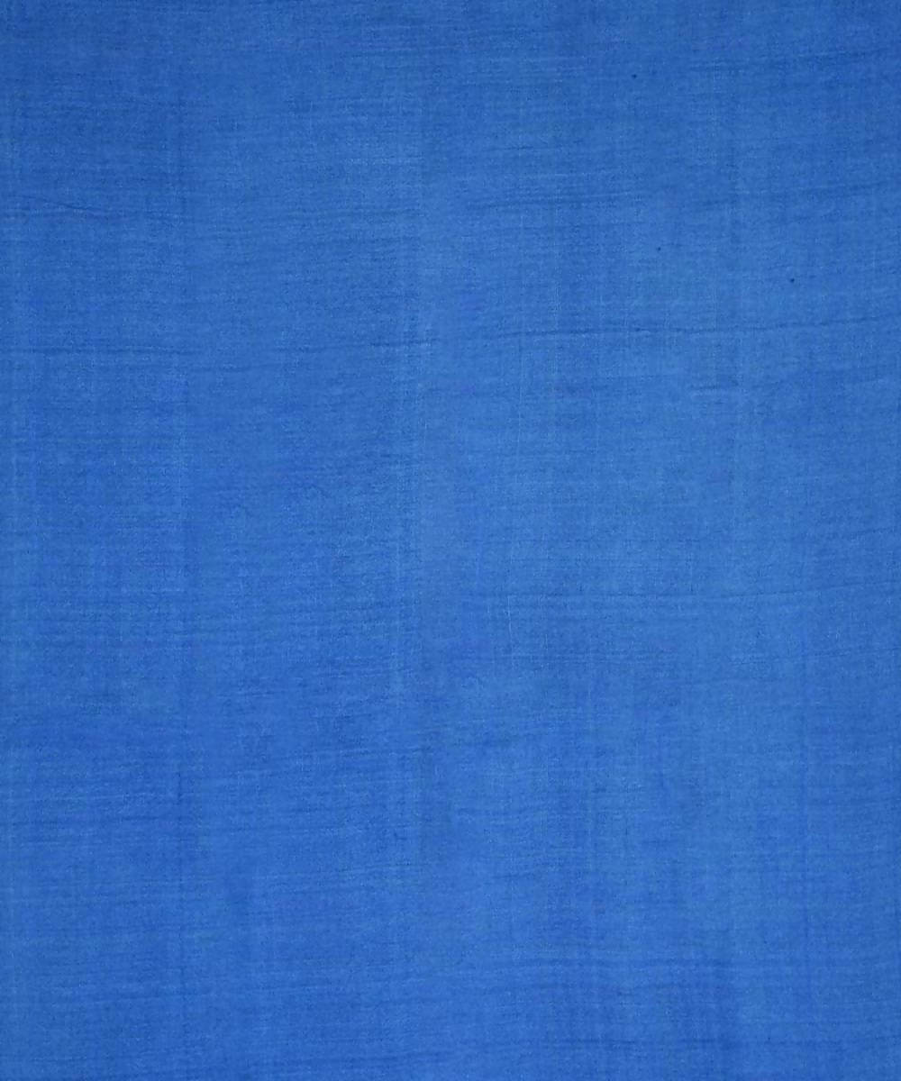 Handloom tussar silk blue kurta material
