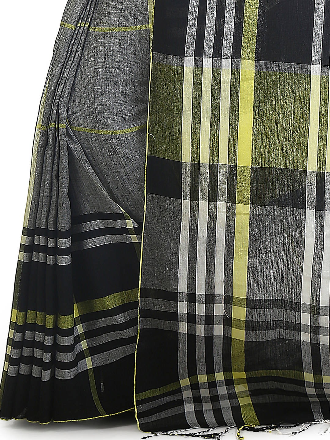 Black handloom handspun saree
