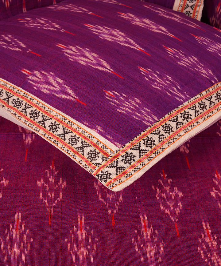 Purple cotton handloom pochampally ikat diwan set