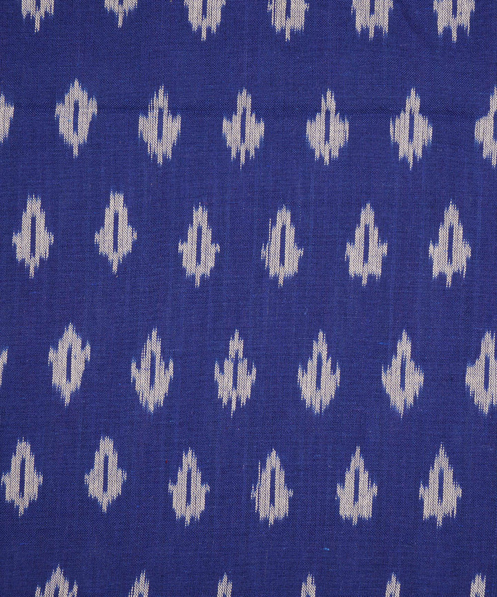 Blue handwoven cotton pochampally ikat fabric