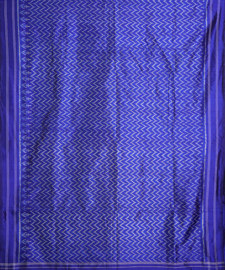 Navy blue silk handwoven pochampally ikat saree