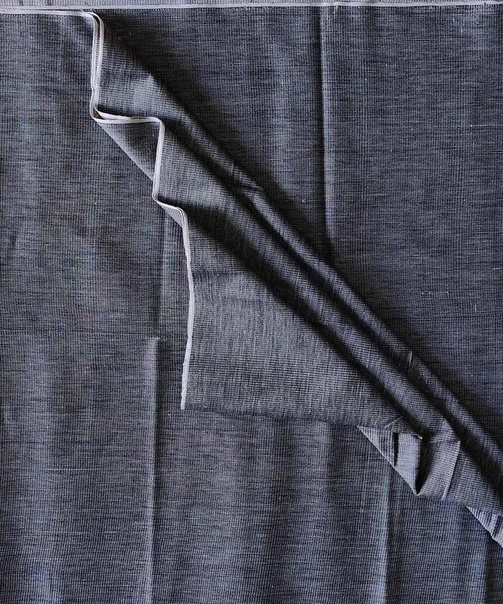 Black white handspun handwoven cotton thick material fabric