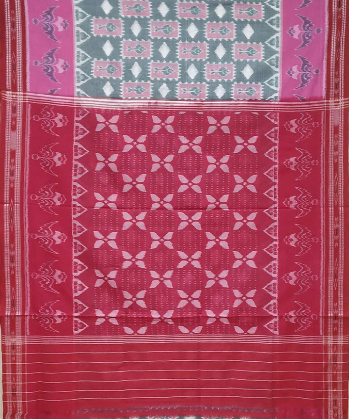 Multicolour handwoven cotton ikat nuapatna saree