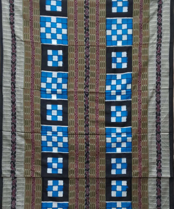 Multicolor handwoven silk ikat sambalpuri saree