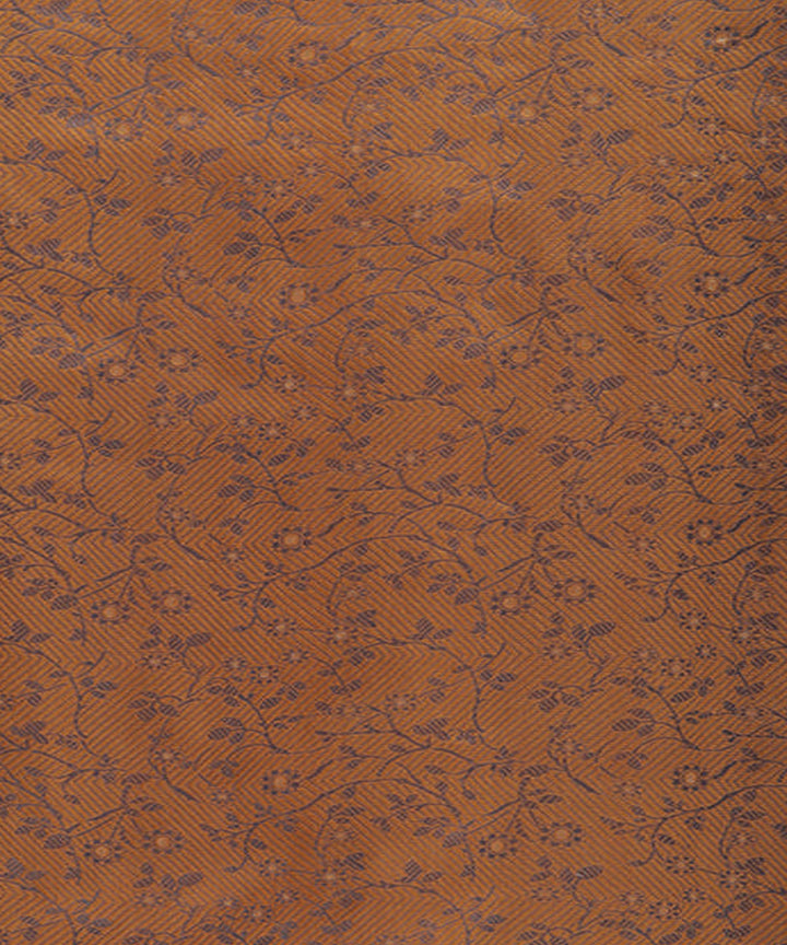 Mustard handwoven tanchoi silk banarasi fabric