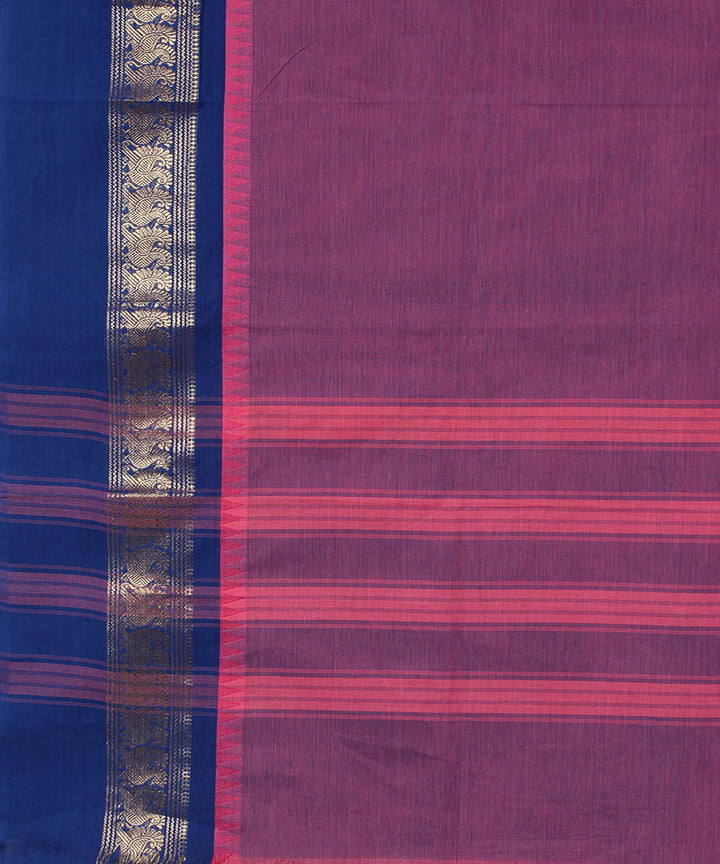 Purple cotton handwoven venkatagiri saree