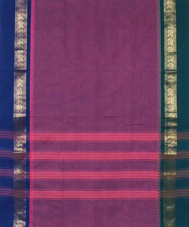 Purple cotton handwoven venkatagiri saree