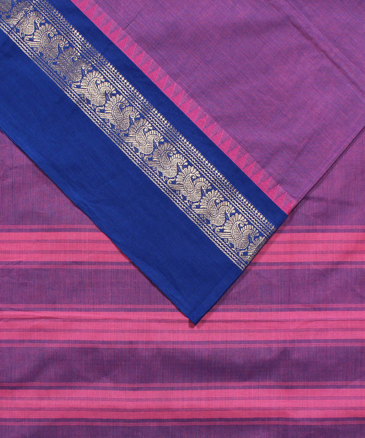 Purple cotton handwoven venkatagiri saree