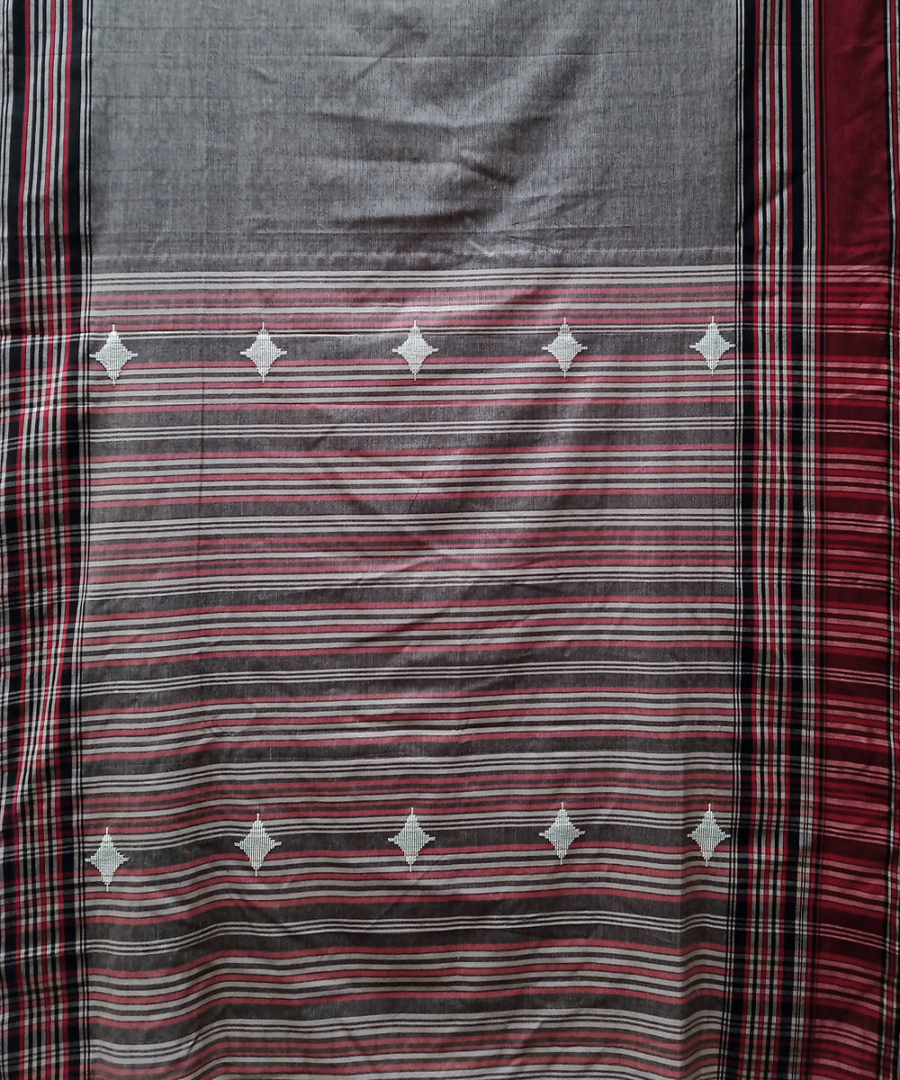 Multicolor handwoven extra weft cotton saree