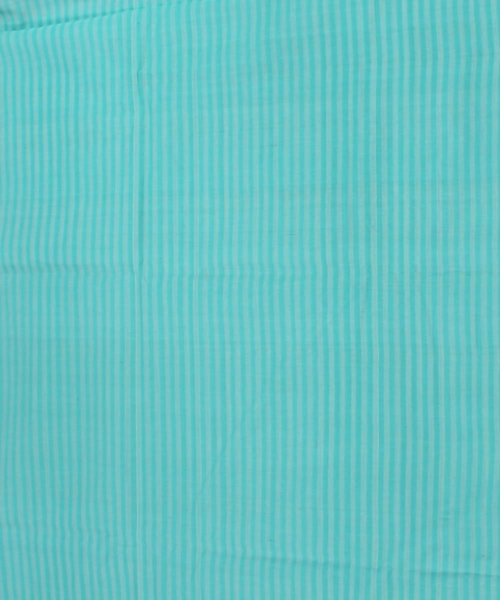 0.9m Handloom greenstripe mangalgiri cotton fabric
