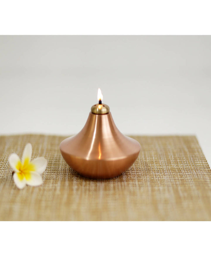 Handmade copper sanchi oil lamp copper