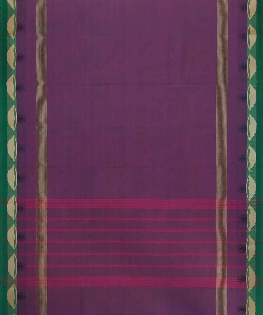 Lavender purple handwoven tamil nadu cotton saree