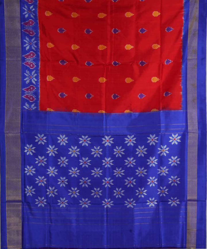 Red handloom silk ikat pochampally saree