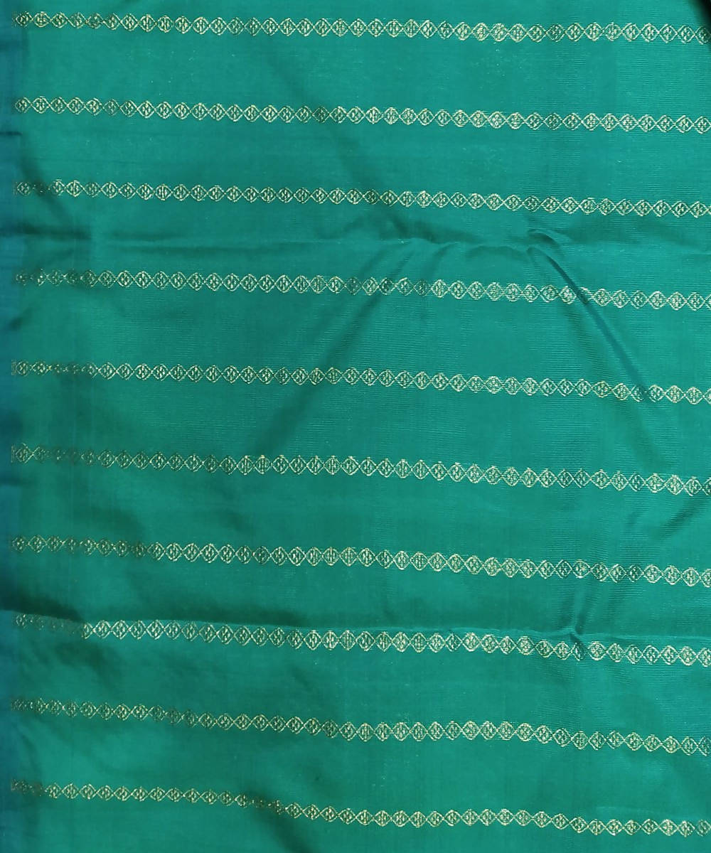 Olive green handloom partly kanchi silk saree