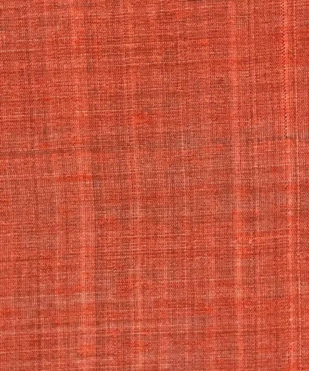 Blue orange grey handwoven plain tussar silk saree