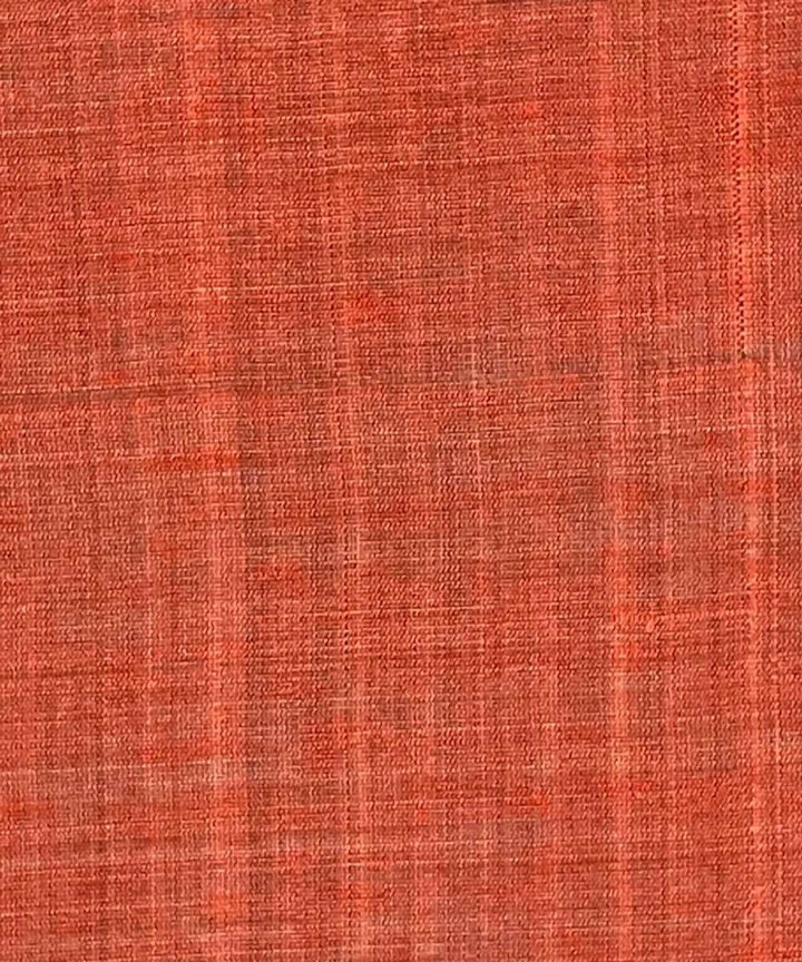 Blue orange grey handwoven plain tussar silk saree