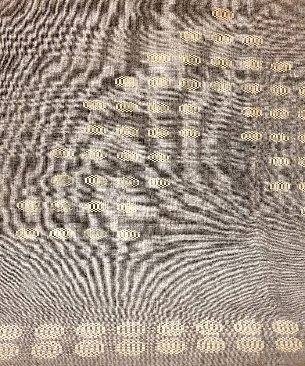 Grey handwoven assam cotton kurti material