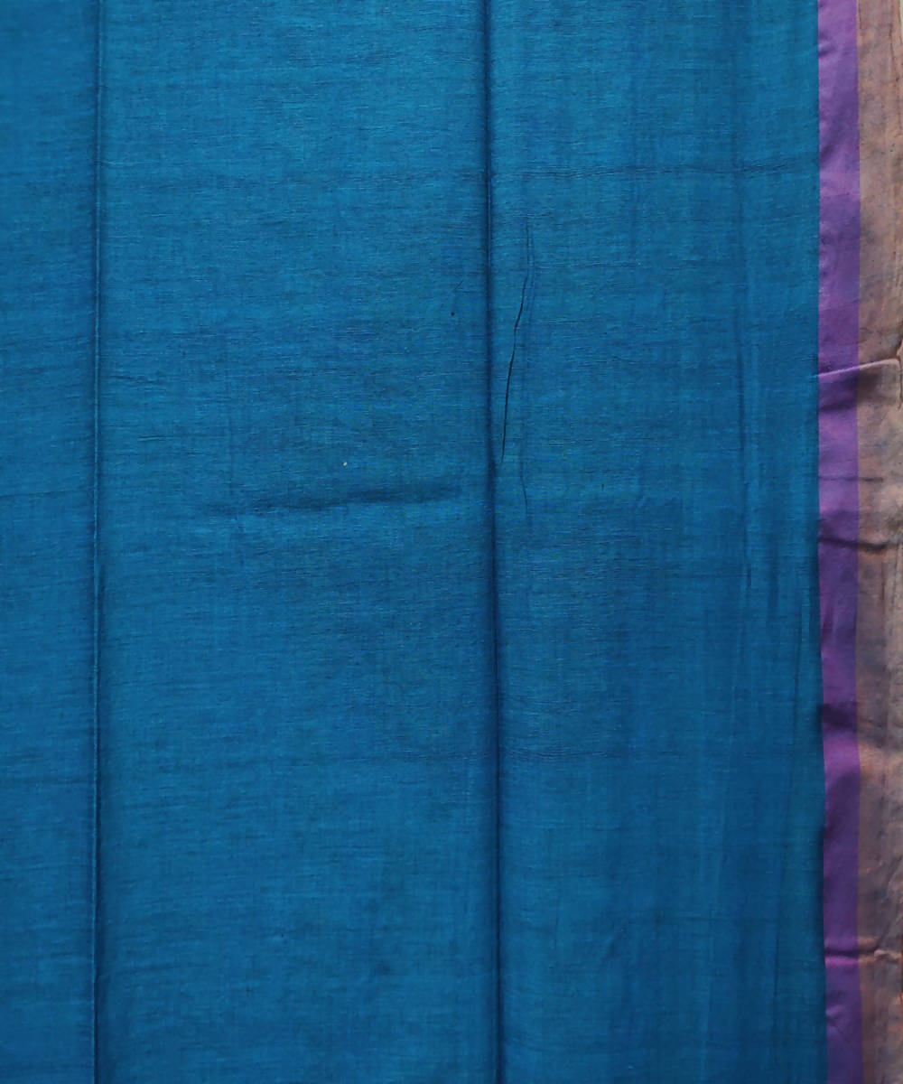 Navy blue pink handloom cotton saree