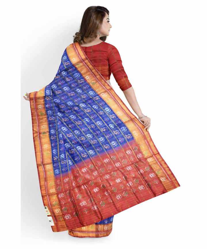 Navy handloom patola silk saree