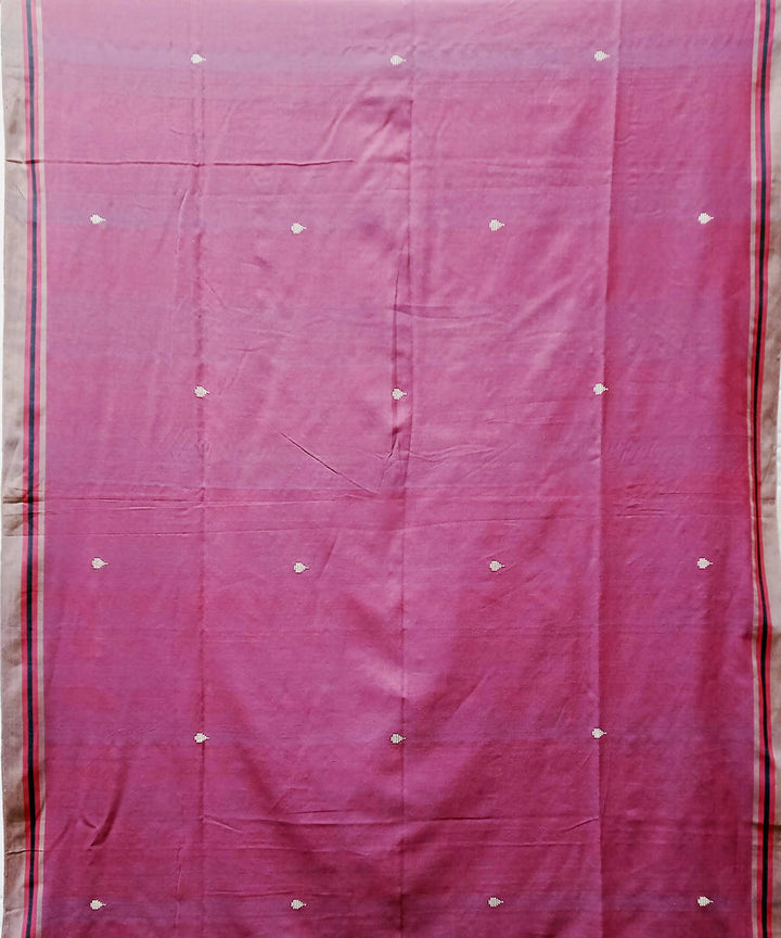 Mauve handwoven extra weft cotton saree