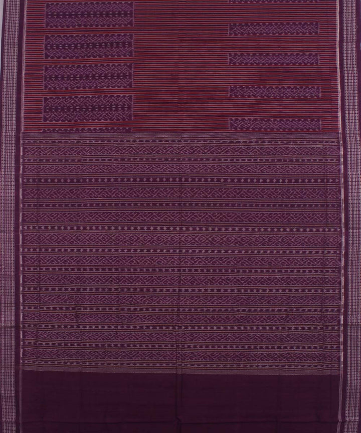 Purple Handloom Sambalpuri Cotton Ikat Saree